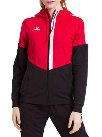 erima Squad Trainingsjacke mit Kapuze in rot/schwarz/weiss