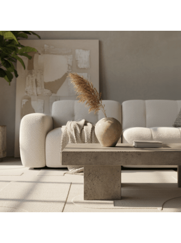 KADIMA DESIGN Teppich Kurzflor Skandinavisch Microfaser Innen in Creme