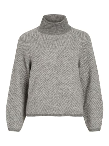 Vila Strickpullover in Medium Grey Melange