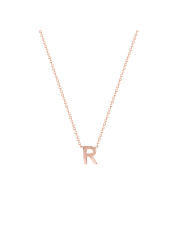 Lucardi 375 Gold Halskette "Buchstabe R" Buchstabe