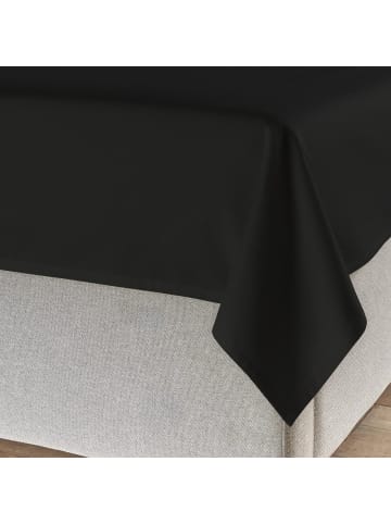Traumschlaf Spannbettlaken Feinbiber Haustuch Bettlaken in schwarz