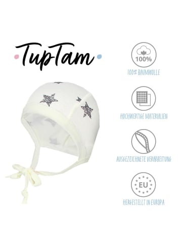 TupTam Unisex Baby Erstlingsmütze zum Binden 2er Pack in ecru