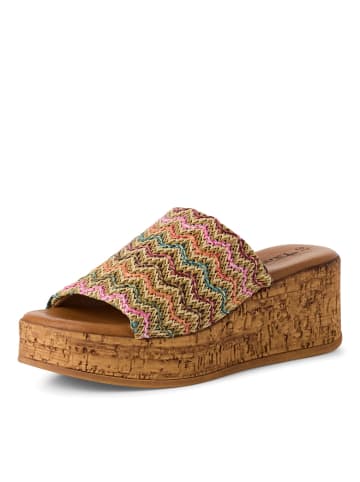 Tamaris Plateau Pantoletten in Bunt