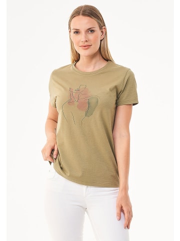 Organication T-Shirt "WOR13312" in Oliv
