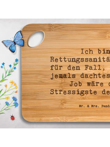 Mr. & Mrs. Panda Frühstücksbrettchen Spruch Rettungssanitäterin ... in Braun