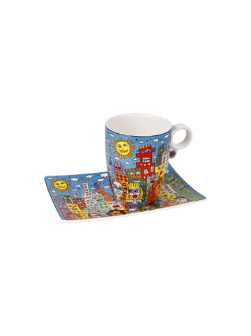 Goebel Künstlertasse mit Untertasse " James Rizzi Summer in the City " in Summer in the City