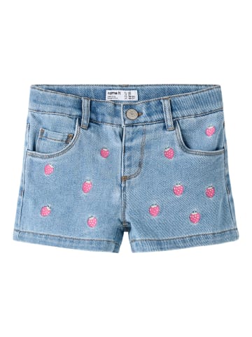 name it Shorts in Light Blue Denim