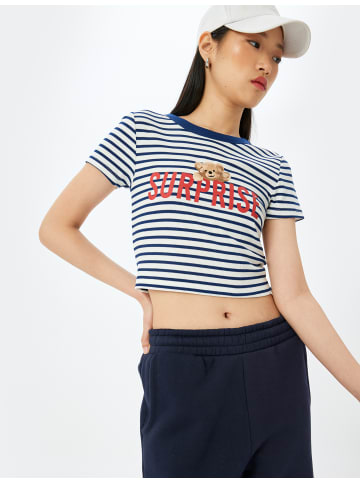 KOTON TSHIRT SS in Marineblau Gestreift
