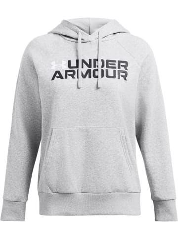 Under Armour Hoodie "Rival Fleece Wordmark Hoodie" in Grau