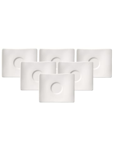 Villeroy & Boch 6er Set Mokka- / Espressountertasse NewWave in Weiß in weiß