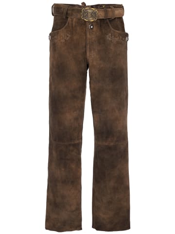 Almsach Lederhose HE1051 in dunkelbraun
