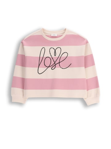 Coccodrillo Gestreiftes Sweatshirt in gedämpftes Rosa