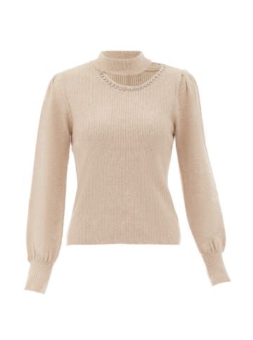 NAEMI Strickpullover in Taupe