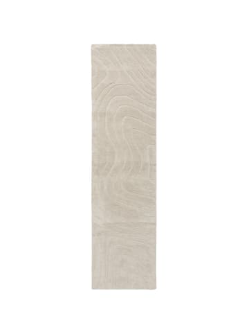 KADIMA DESIGN Wollteppich Wellen Abstrakt, Wohnzimmer in Beige