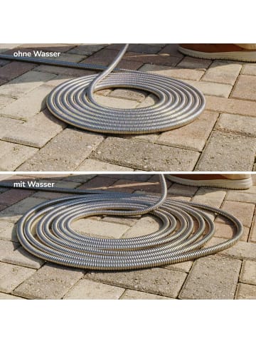 Hammersmith Gartenschlauch GrowSteel in Silber