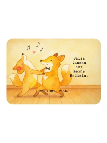 Mr. & Mrs. Panda Magnet Füchse Salsa tanzen Design mit Spruch in Weiß