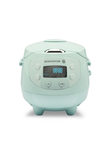 Reishunger Digitaler Mini Reiskocher, Mint, 350W, 0,6l