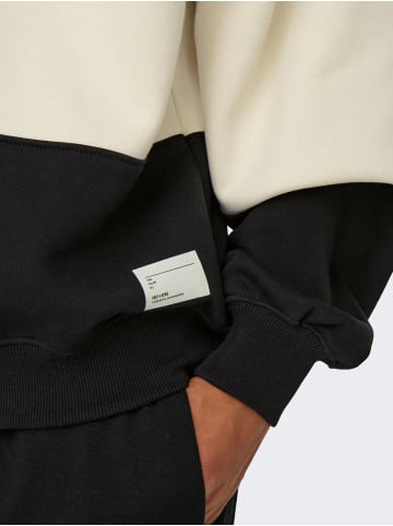 Only&Sons Pullover Sweatshirt Polokragen Locker geschnitten in Schwarz