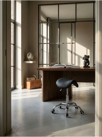 KADIMA DESIGN MENTON - Sattel-Hocker in , Arbeitshocker mit in Schwarz