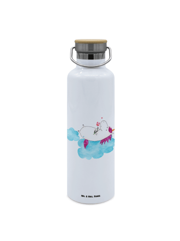 Mr. & Mrs. Panda Trinkflasche Einhorn Verliebt ohne Spruch in Weiß