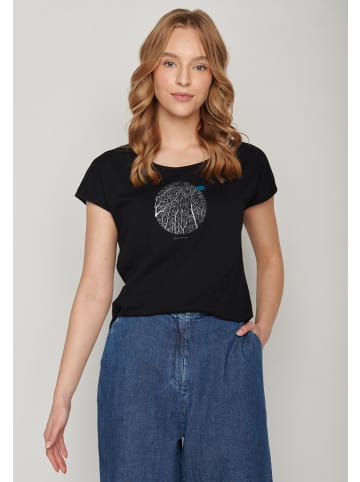 GreenBomb T-Shirt Nature Branch Circle in Schwarz