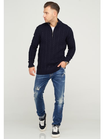 behype Pullover CILIAN HENLEY in Navy