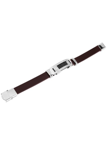 Adeliás Herren Armband aus Leder 22 cm in braun