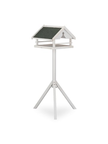 relaxdays Vogelfutterhaus in Weiß/ Grün - (B)62 x (H)120 x (T)55 cm