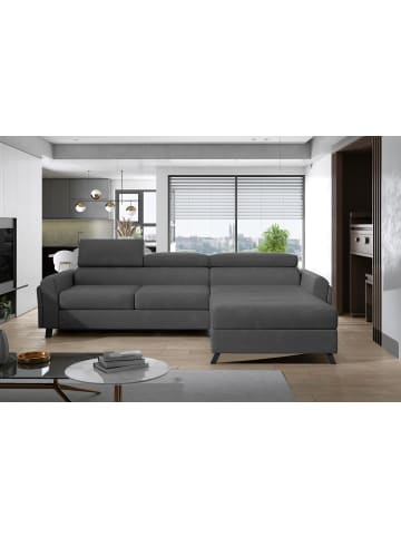 MF Design Mariam Recamiere Rechts in Grau -  (L) 200 x (B) 288 x (H) 92 cm