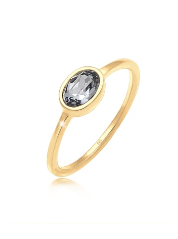 Elli Ring 925 Sterling Silber Oval, Verlobungsring in Gold