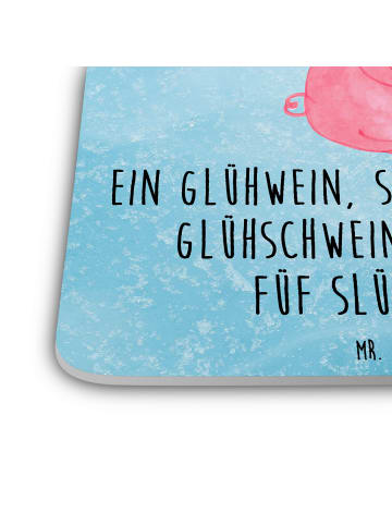 Mr. & Mrs. Panda Untersetzer für Gläser Schweinchen Glühwein mit... in Eisblau
