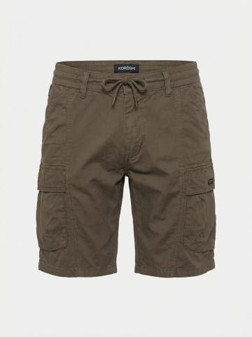 KOROSHI Herren cargo shorts in oliv