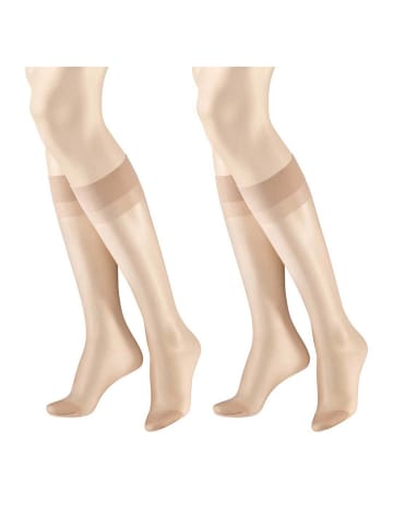 Hudson Feinkniestrümpfe Lilly Lafina 15 2-Pack druckfreier Bund in Teint