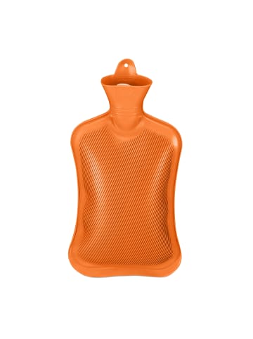 relaxdays Wärmflasche in Orange - 2 Liter