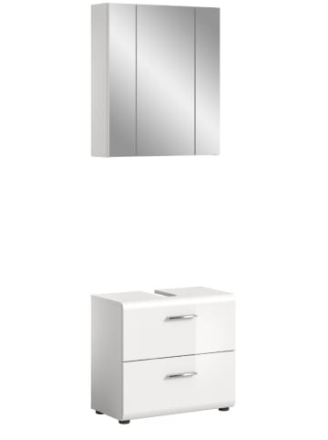 ebuy24 Badmöbelset Ice (2-teilig) Weiß 60 x 32 cm