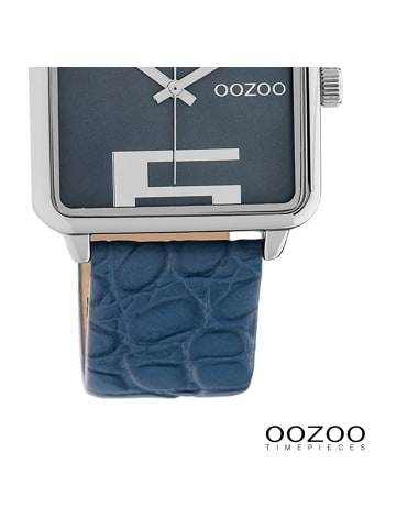 Oozoo Analog-Armbanduhr Oozoo Timepieces dunkelblau extra groß (ca. 30x30mm)