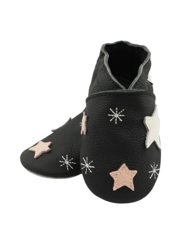 Bemesu Baby Krabbelschuhe aus Leder, weiche Lauflernschuhe mit rutschfester Sohle 