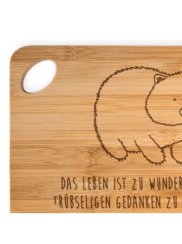Mr. & Mrs. Panda Holzbrett Wombat mit Spruch in Braun