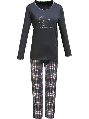 Erwin Müller Single-Jersey Schlafanzug in anthratzit