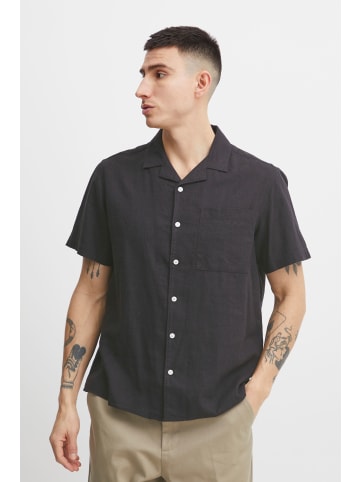 !SOLID Kurzarmhemd Kurzarmhemd SDAllan Cuba - 21107606 Kurzarmshirt aus Leinenmix in Schwarz