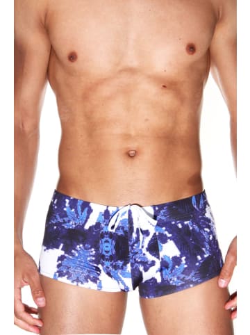 Oboy Badepants B52 in blau/weiss