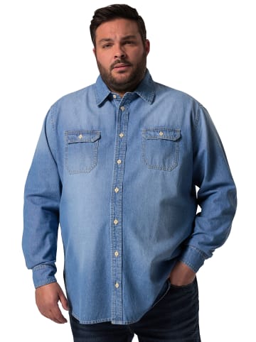 John F. Gee Hemd in blue denim