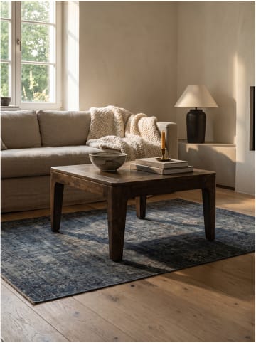 KADIMA DESIGN Sofatisch quadratisch, Massivholz, handgefertigt in Nussbaum-Mango