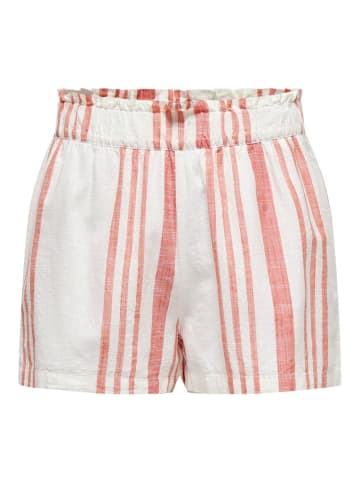 JACQUELINE de YONG Shorts elastischer Bund gestreift lockere kurze Sommerhose in Pink