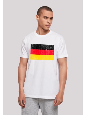 F4NT4STIC T-Shirt Deutschland Flagge Germany distressed in weiß