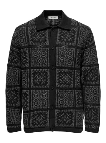 ONLY & SONS Strickjacke in Black 1