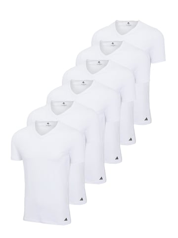 adidas T-Shirt T-Shirt Basic V-Neck 6P in White