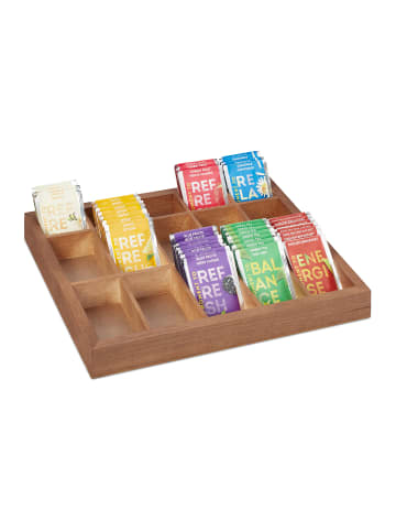 relaxdays Sortierbox Holz in Natur - (B)32 x (H)3,5 x (T)26 cm