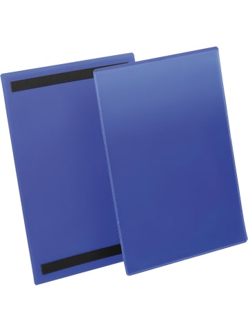 Durable Kennzeichnungstasche magnetisch A4 blau Packung mit 50 Stück