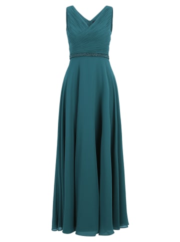 Vera Mont Abendkleid mit Plissee in Dark Emerald